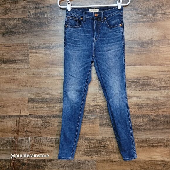 Madewell Jeans 26 Skinny 10" High Rise Danny Wash G7391 Tummy Control Stretch - Picture 1 of 13